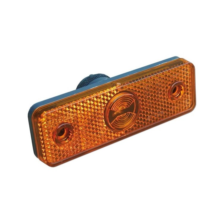 1 - Luce Ingombro Posizione Laterale Rettangolare Arancione LED Camper